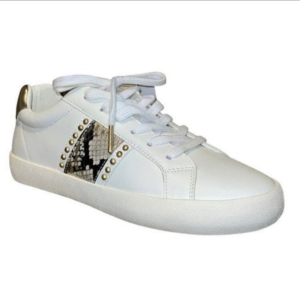 AQUA COLLEGE Women’s Gillian Waterproof Sneakers White Gold 9.5